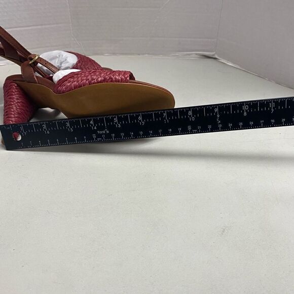 JOIE‎ Calan Women’s Open Toe Raffia Cone Shaped Heels Russet Brown Size 6.5 NEW - Picture 9 of 12